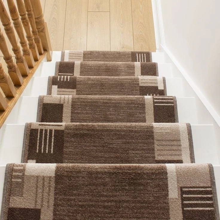 Geo Brown Stair Carpet