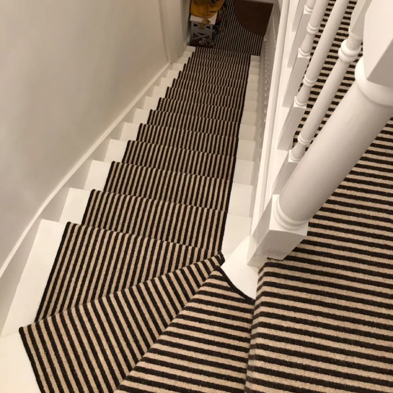 Stair Carpet with Black Trim