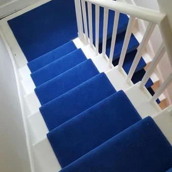 Stripes Blue Stair Carpets
